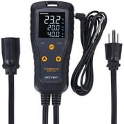 DIGITEN Temperature Controller Digital Thermostat Outlet Plug in Temperature Controller 110V 15A Reptile Thermostat Greenhouse Temp Controller Heating Cooling for Homebrewing Aquarium Heater