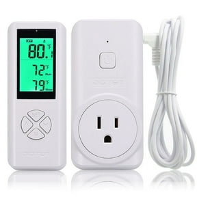 DIGITEN WTC200 Wireless Temperature Controller Thermostat Outlet Remote Control Thermometer with 2m/6ft NTC Temp Sensor Probe Heating Cooling Mode for Fan Heater Greenhouse Homebrewing Repti