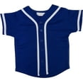 thumbnail image 1 of DIGITMON Kids Baseball Jersey Button Down Premium Hip Hop T Shirts Uniform Navy White for 4y Toddlers, 1 of 4