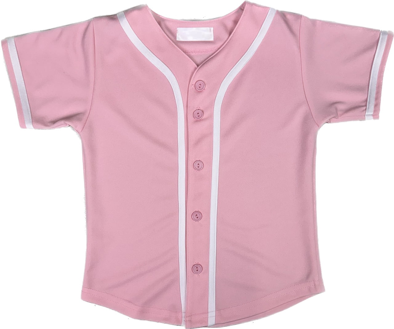 DIGITMON Kids Baseball Jersey Button Down Premium Hip Hop T Shirts Uniform Pink White for 4y Toddlers