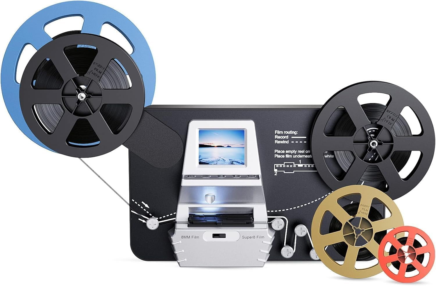 DIGITNOW HD MovieMaker, 8mm & Super 8 to Digital Film Scanner, 2.4