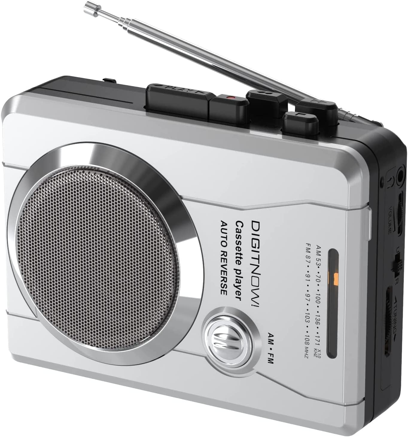 Retro Stereo Cassette Player Walkman Cassette Tape Music Audio Auto Reverse  With Recorder External Speaker USB