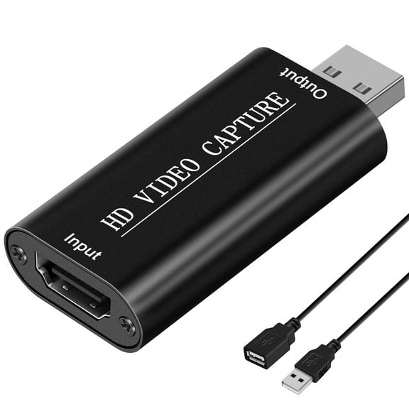 DIGITNOW Audio Video Capture Cards HDMI Video Capture HDMI to USB, Full HD 1080p USB 2.0 Record via DSLR Camcorder Action Cam for Gaming, Streaming and Live Broadcasting Video Game Grabber Converter