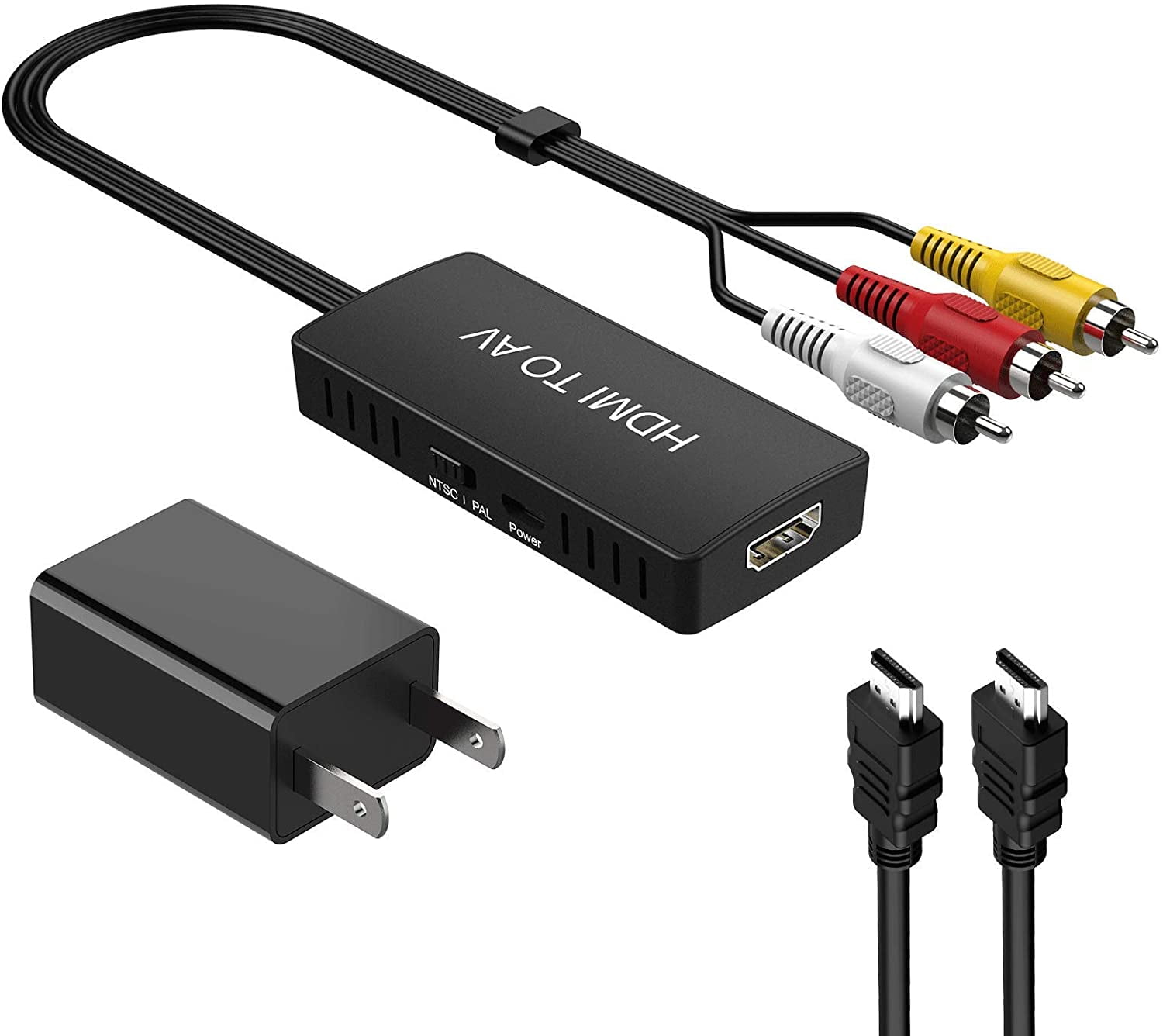 AuviPal RCA to HDMI Converter for Playing VHS/VCR/DVD Player/Game Consoles  on Modern TV All-in-One 3RCA Composite AV to HDMI Video Adapter