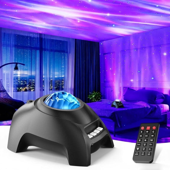 DIGITNOW Northern Lights Galaxy Projector with Bluetooth Speaker & 33 Light EffectsStarry Nebula LED Lamp with Remote Control, White Noise