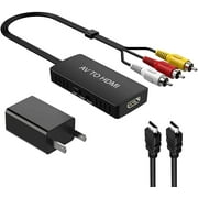 DIGITNOW RCA to HDMI Converter, Analog Composite to HDMI Adapter, Compatible with PS One, PS2, PS3, Nintendo 64, STB, VHS, VCR, Blue-Ray DVD Players Projector, Support PAL/NTSC with USB Charge Cable