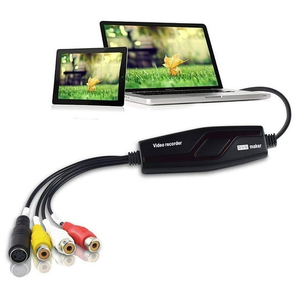 DIGITNOW Video Capture Card Device, Capture Analog Video to Digital for Your Mac or Windows 10 PC, iPad and iPhone, VHS to DVD