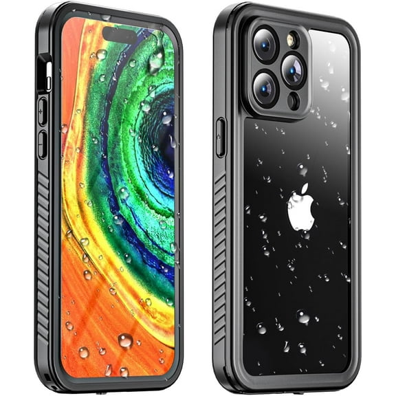 DIGITNOW iPhone 14 Pro Max Waterproof Cell Phone Case, black