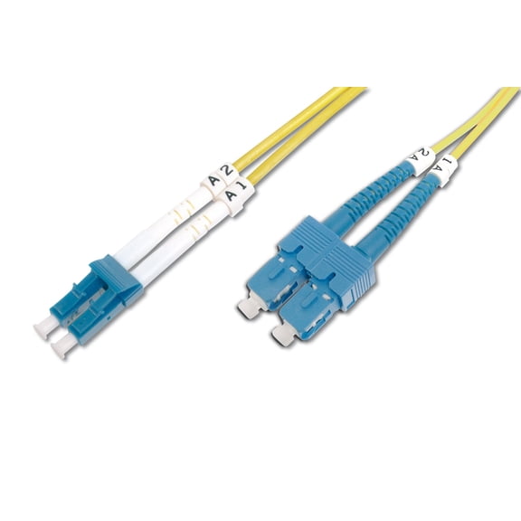 DIGITUS DK-2932-01 Fibre Optic Cable OS2 1 m LC to SC Duplex Fibre Optic Cable 1/10 G