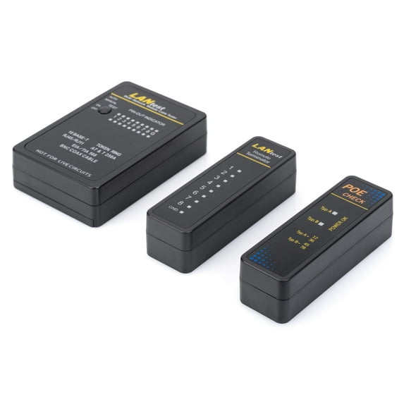 DIGITUS Network Tester & Cable Tester - PoE Testing Device - Automatic Scan - RJ45 RJ11 ISDN BN