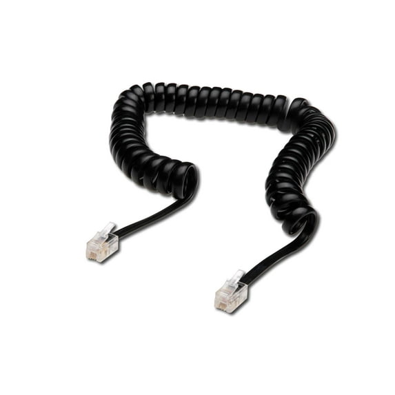 DIGITUS UAE connection cable, RJ10 M/M, 4.0m, CU, 4x7x0,12mm, flat, helic, bl