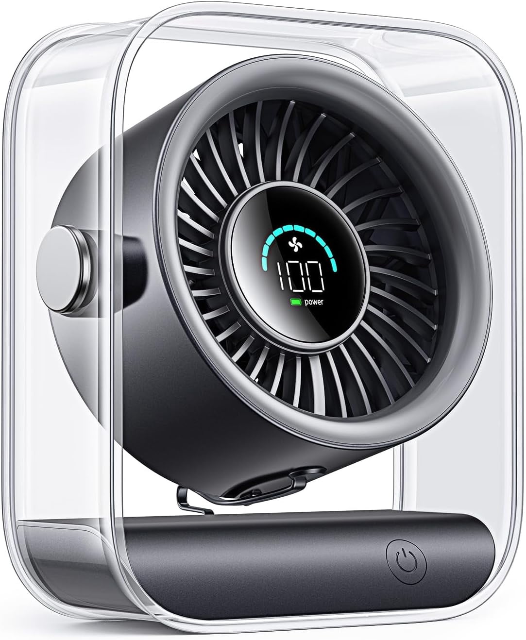 DIGIX USB Rechargeable Desk Fan, Small Portable Table Fan with 100 ...