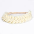 thumbnail image 1 of DIGUAN Messy Wide 2 Strands Synthetic Hair Braided Headband Classic Chunky Plaited Braids Elastic Stretch Hairpiece Women Girl Beauty Boho accessory, 62g/2.1 oz (Platinum), 1 of 3