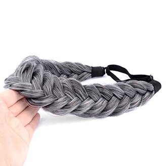 Hair Band Elasticized Adjustable Gray Classic Women Fashion Casual Accessory Headbands in Hair Accessories | Gray - Walmart.com main image 2