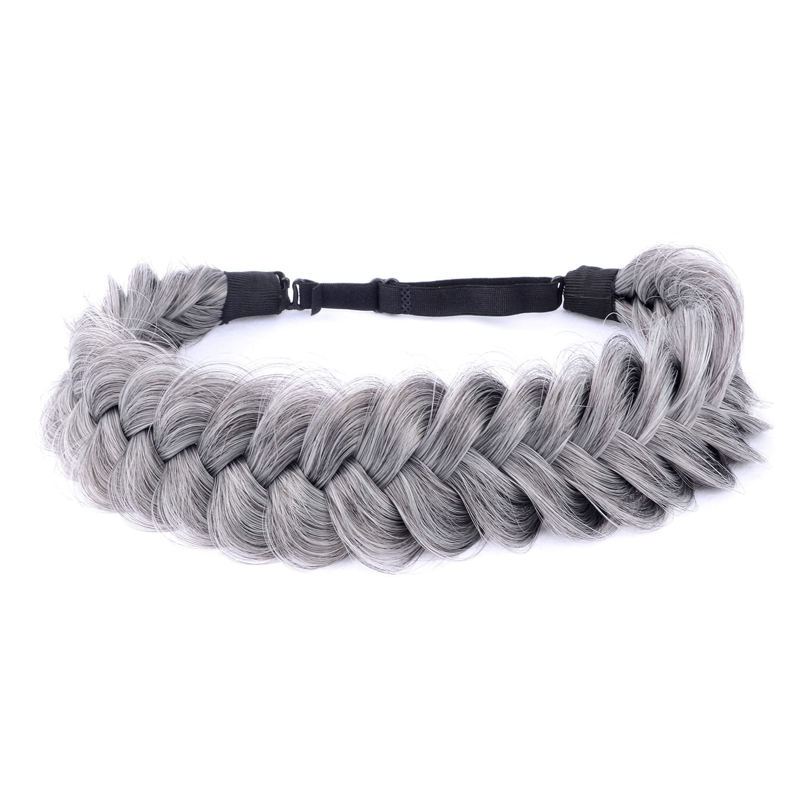 DIGUAN Messy Wide 2 Strands Synthetic Hair Braided Headband 