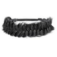 thumbnail image 1 of DIGUAN Messy Wide 2 Strands Synthetic Hair Braided Headband Classic Chunky Plaited Braids Elastic Stretch Plait Headband (Black), 1 of 3