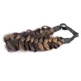 thumbnail image 1 of DIGUAN Messy Wide 2 Strands Synthetic Hair Braided Headband Elastic Stretch Headband (Chocolate Toast), 1 of 4