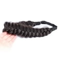 thumbnail image 1 of DIGUAN Messy Wide 2 Strands Synthetic Hair Braided Headband Hairpiece Women Girl Beauty accessory, 62g/2.1 oz (Deep Brown), 1 of 4