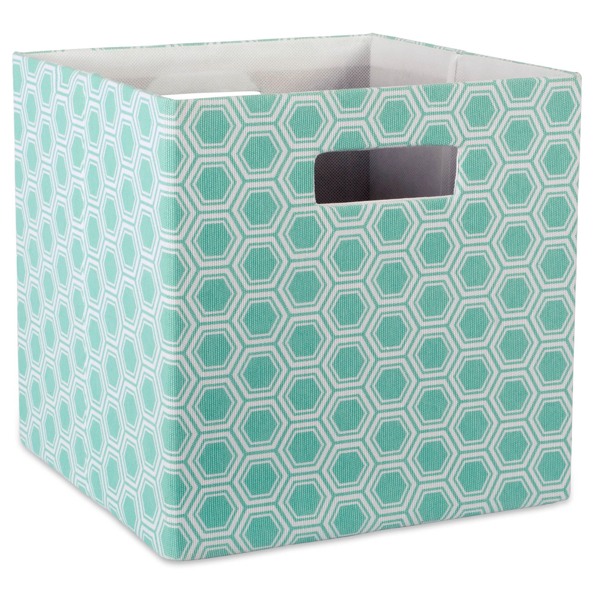 DII Polyester Cube Honeycomb Aqua Square - Walmart.com