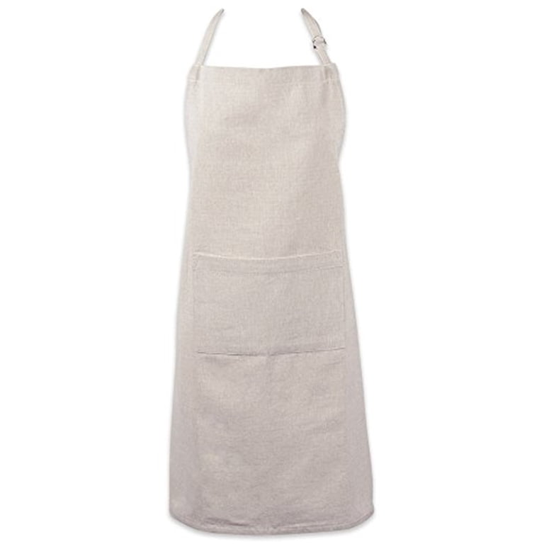 DII 100% Cotton Solid Chambray Kitchen Set, Chef Apron, Natural, 1  
