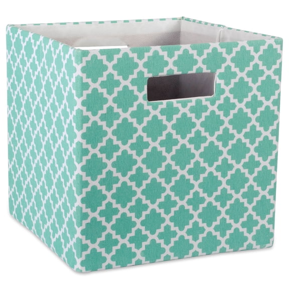 Polyester Cube Lattice Aqua Square 11x11x11