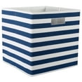 thumbnail image 1 of Polyester Cube Stripe Nautical Blue Square 13x13x13, 1 of 4