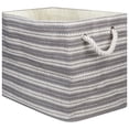 thumbnail image 1 of DII 12" Rectangle Modern Style Paper Large Basketweave Bin in Gray, 1 of 6