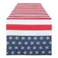 thumbnail image 1 of DII 14x72" Modern Cotton Stars and Stripes Jacquard Table Runner in Multi-Color, 1 of 2