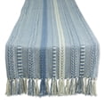 thumbnail image 1 of Contemporary Home Living Braided Striped Textured Kitchen Table Runner - 72" - Blue and Cream, 1 of 3