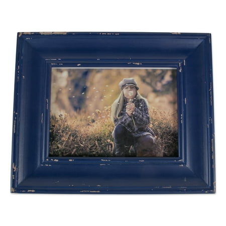 DII Distressed Wooden Picture Frame Collection Rustic Farmhouse Inspired, 4x6", Navy