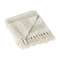 thumbnail image 1 of DII 50x60" Modern Cotton Cabana Stripe Throw in Artichoke and Cream, 1 of 4