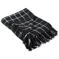thumbnail image 1 of DII 50x60" Modern Cotton Checked Plaid Throw with Fringe in Black, 1 of 3
