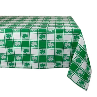 DII 52x52" Modern Cotton Shamrock Woven Check Tablecloth in Multi-Color
