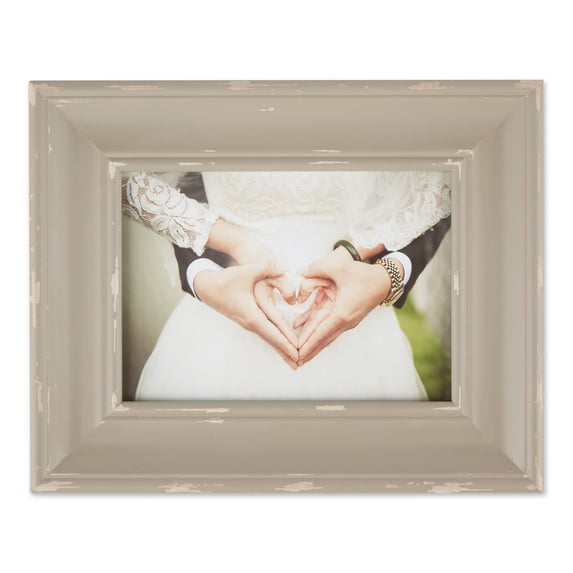DII 5x7 Distressed Antique Stone Farmhouse Glass Picture Frame