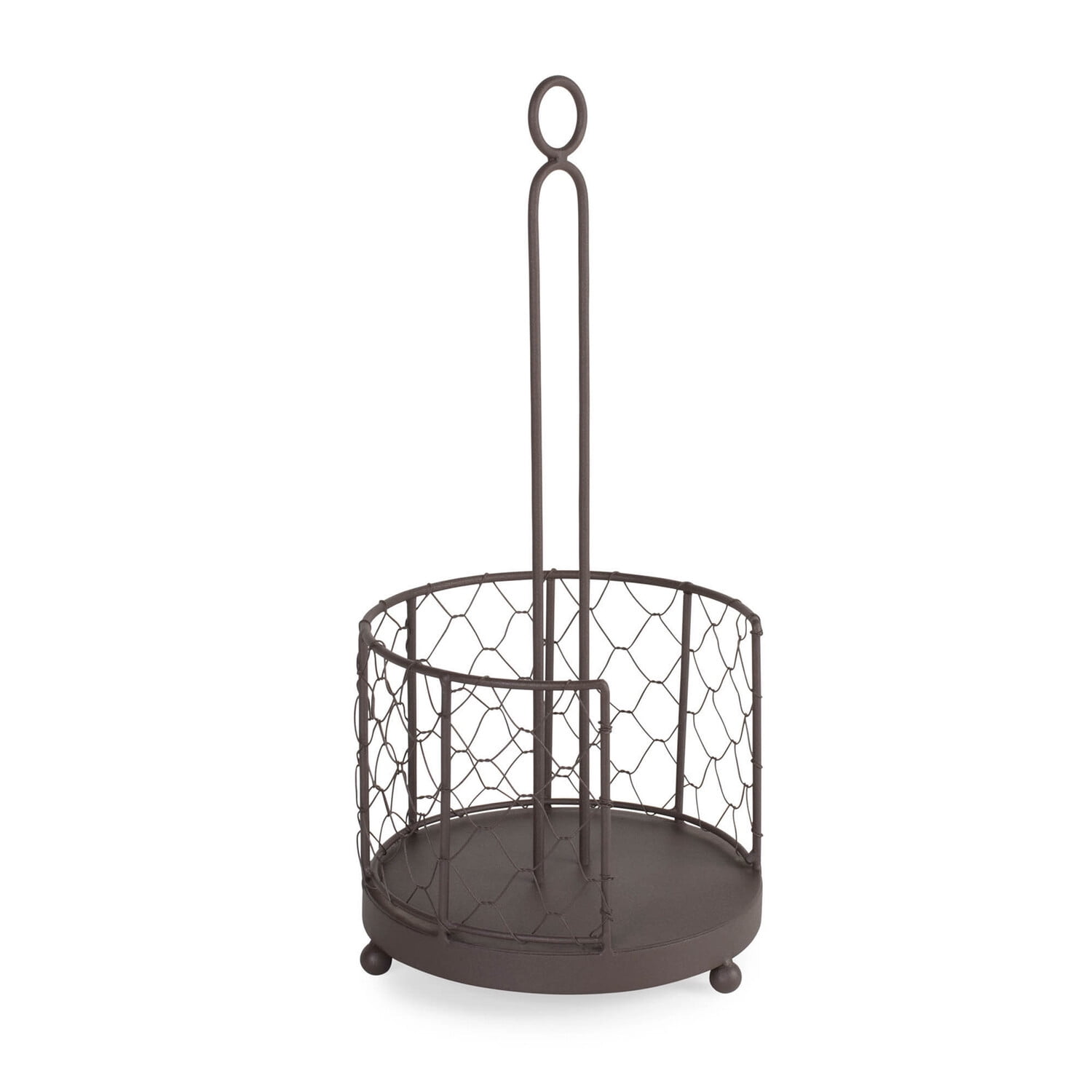 Rustic Bronze Metal Chicken Wire Paper Towel Holder