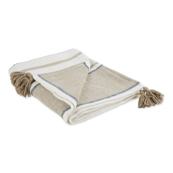 Stone & Mineral 2-Tone Chevron Stripe Throw