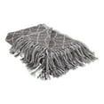 thumbnail image 1 of Contemporary Home Living 60" Gray and White Rectangular Concentric Circles Patterned Cotton Throw, 1 of 2