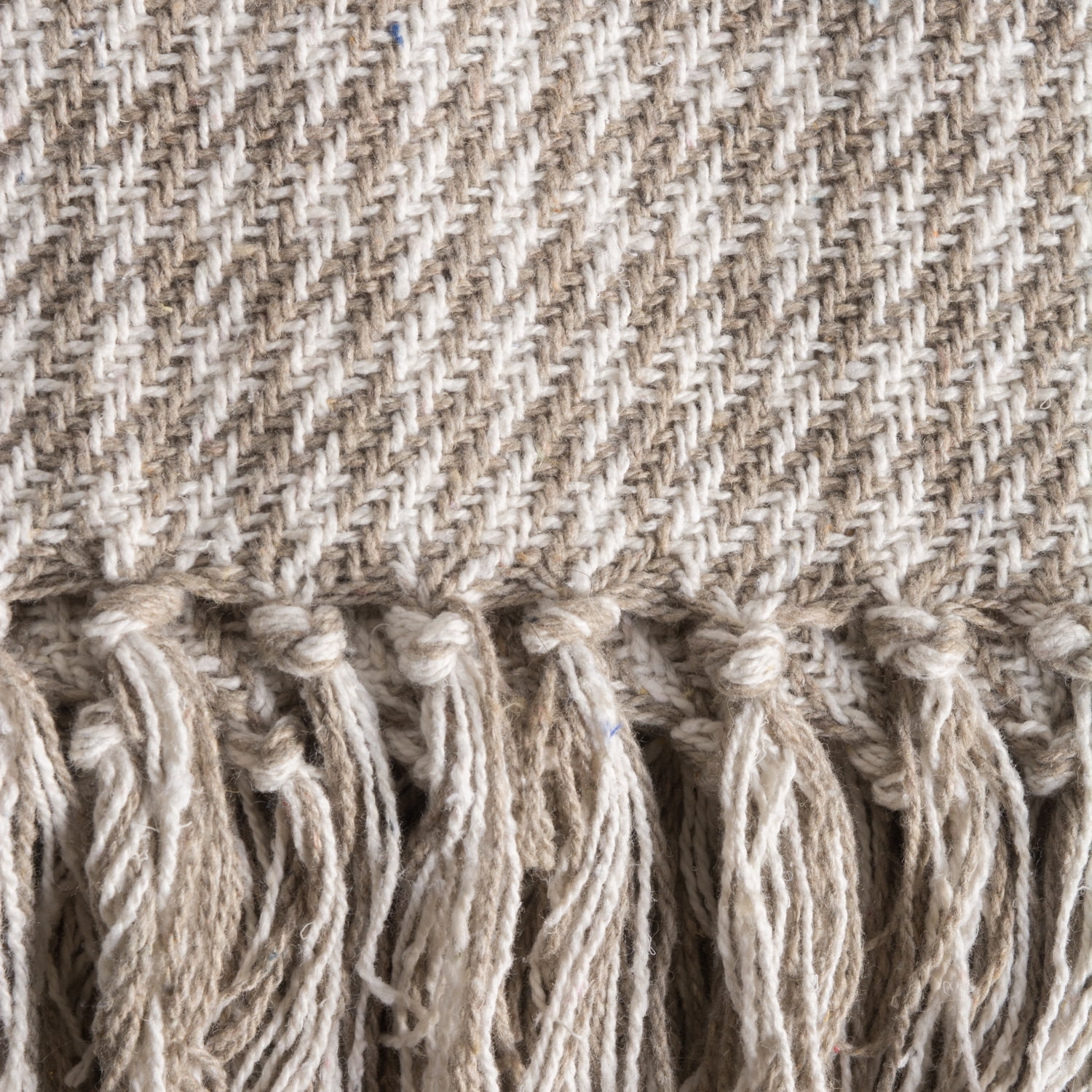 Chic Cotton Sherpa-Lined Throw Blanket 50x60" - Machine Washable