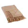 thumbnail image 1 of Contemporary Home Living Beige Soft Rectangular Chenille Polyester Decorative Throw 50" x 60", 1 of 11