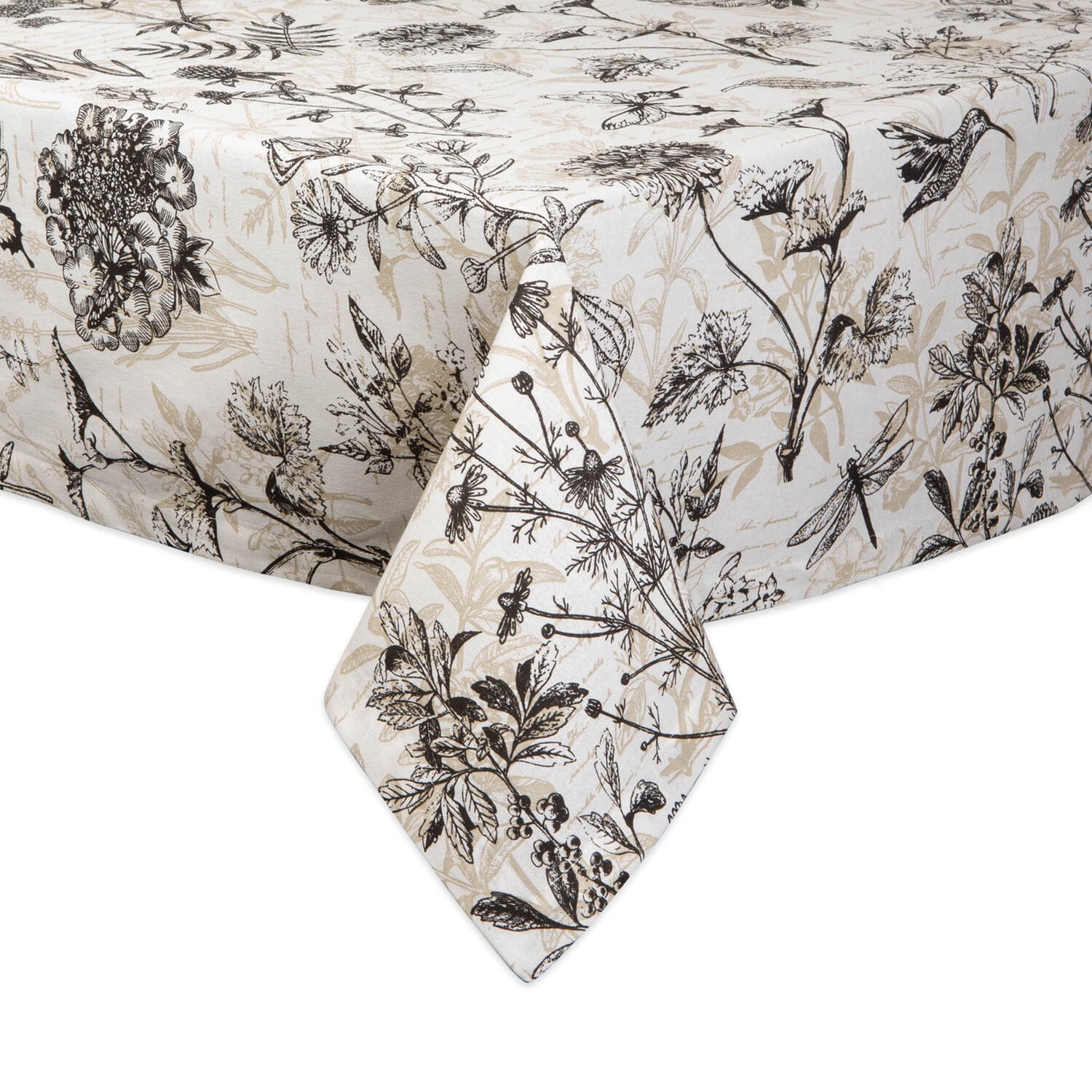 Botanical Print Cotton Rectangular Tablecloth, 60x84, Multi-Color