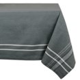 thumbnail image 1 of DII 70" Round Modern 100 Percent Cotton French Tablecloth in Chambray Gray, 1 of 5