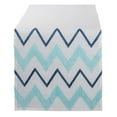 thumbnail image 1 of DII 70x14" Polyester Fabric Base Embroidered Chevron Table Runner in Off White, 1 of 6