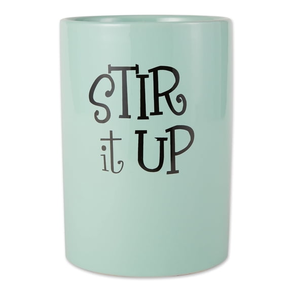 DII Aqua Stir It Up Ceramic Utensil Holder