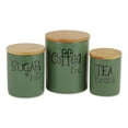 thumbnail image 1 of DII Artichoke Green Coffee/Sugar/Tea Ceramic Canister (Set of 3), 1 of 3