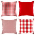 thumbnail image 1 of DII Assorted Red/White Pillow Cover 18x18 Set/4, 1 of 6