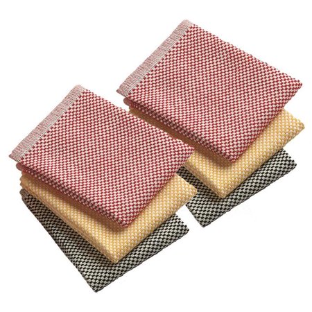 DII BBQ Mini Checks Dishcloth Set, 13x13", 6 Piece