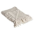 thumbnail image 1 of DII Beige Striped Cotton, Sherpa, Fleece Throws, 60" x 50", 1 of 8