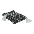 thumbnail image 1 of Contemporary Home Living 60" Black and White Rectangular Diamond Patterned Lattice Cotton Throw, 1 of 3