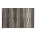 thumbnail image 1 of Contemporary Home Living 2' x 3' Dobby Striped Hand-Loomed Area Throw Rug - Black and Cream, 1 of 11
