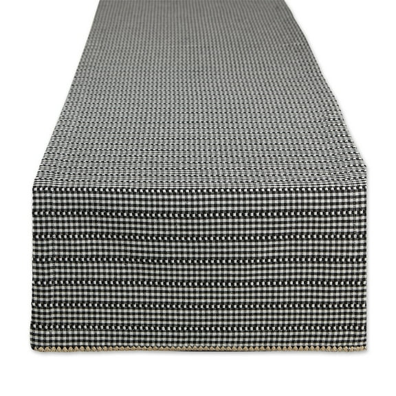 DII Black Farmhouse Gingham Table Runner